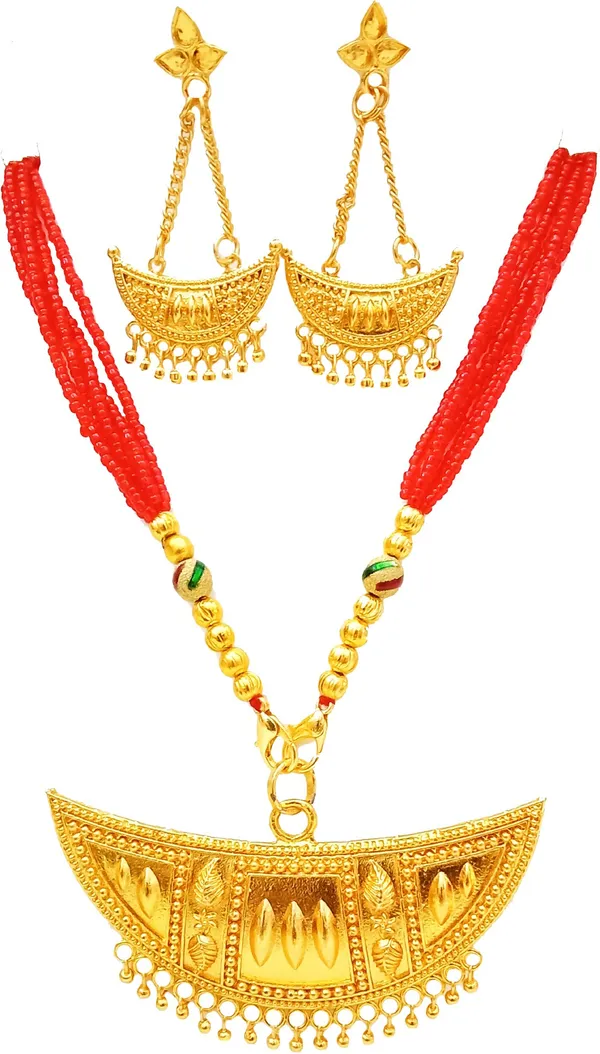 Assamese_Traditional_Gold_Plated_Junbiri_Tassel_Jewellery_Set_For_Women
